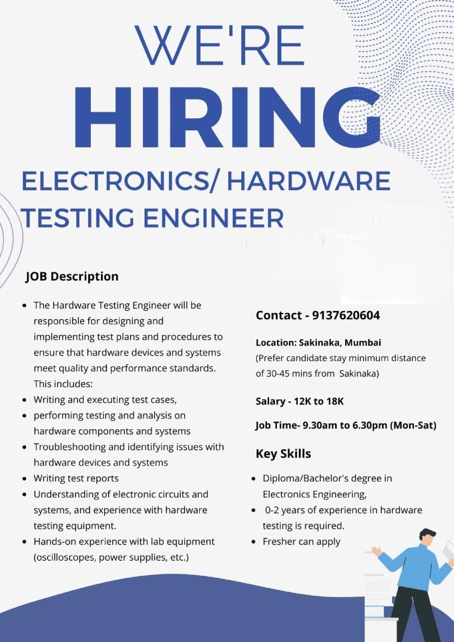 Hiring Pamphlet for electronics engineer