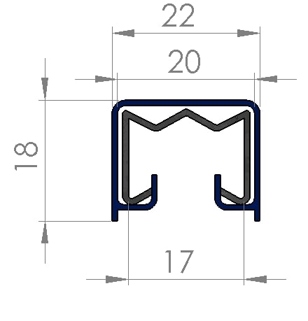 Safelink 2D Profile Dimensions