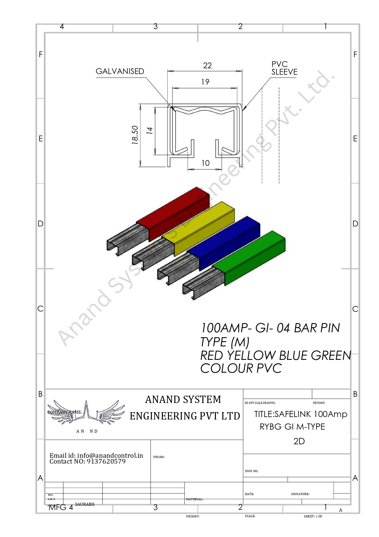 Pin Type Joint Busbar Safelink M Series