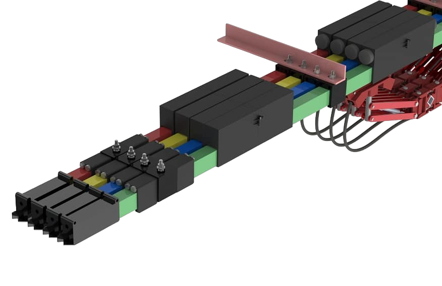 Heavy busbar for heavy cranes