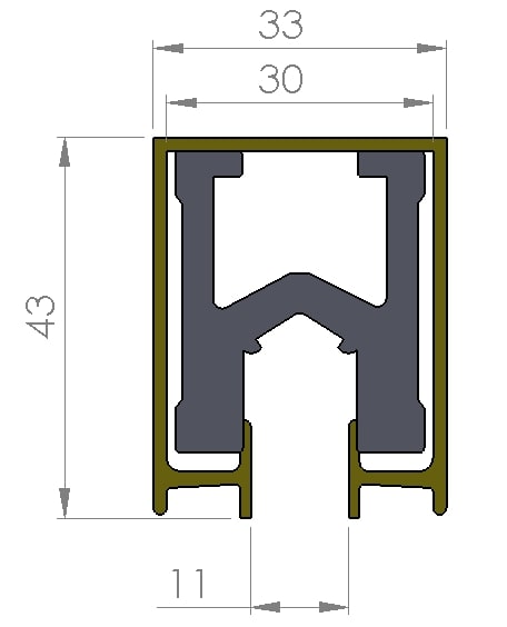Safelink V busbar 2D Profile view